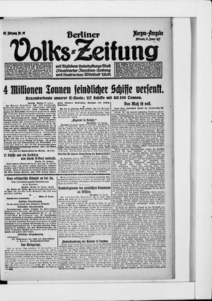 Berliner Volkszeitung on Jan 31, 1917