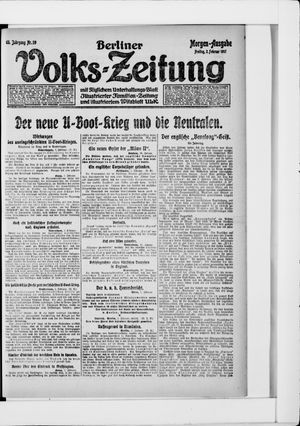 Berliner Volkszeitung vom 02.02.1917