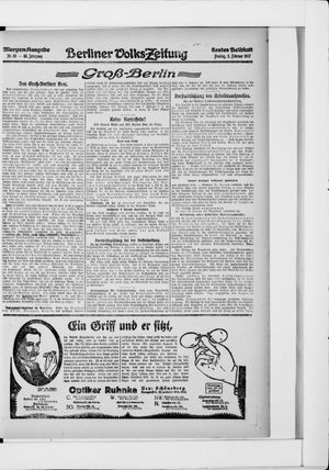 Berliner Volkszeitung vom 02.02.1917