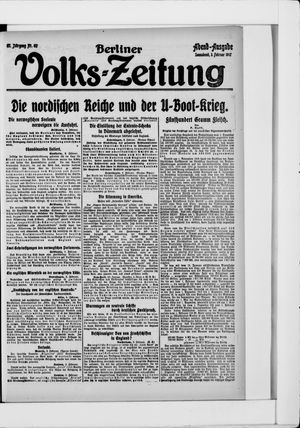 Berliner Volkszeitung vom 03.02.1917