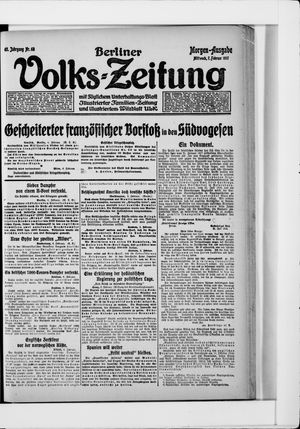 Berliner Volkszeitung vom 07.02.1917