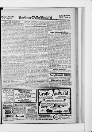 Berliner Volkszeitung on Feb 7, 1917