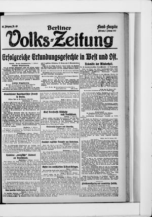 Berliner Volkszeitung vom 07.02.1917