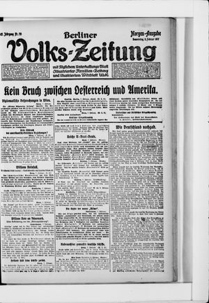 Berliner Volkszeitung on Feb 8, 1917