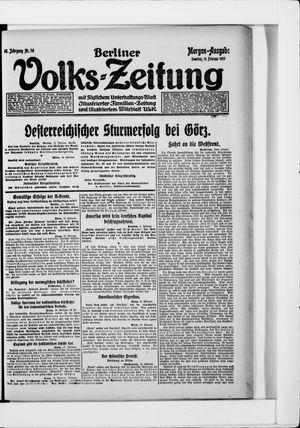 Berliner Volkszeitung vom 11.02.1917