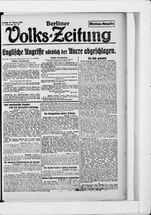 Berliner Volkszeitung on Feb 12, 1917