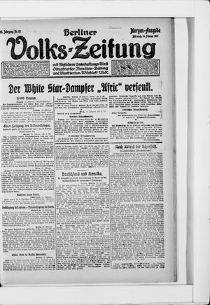 Berliner Volkszeitung vom 14.02.1917