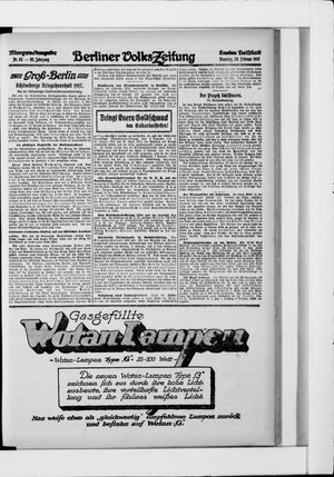 Berliner Volkszeitung vom 20.02.1917