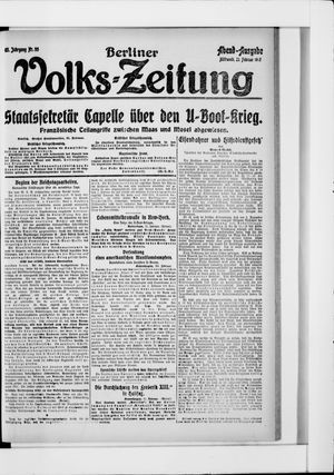 Berliner Volkszeitung vom 21.02.1917