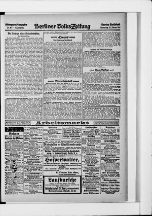 Berliner Volkszeitung vom 22.02.1917