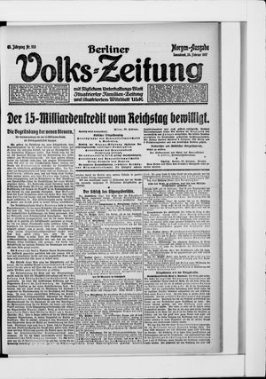Berliner Volkszeitung on Feb 24, 1917