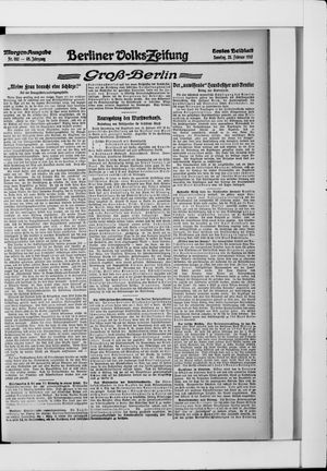 Berliner Volkszeitung vom 25.02.1917