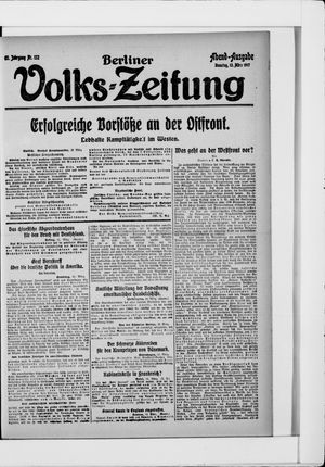 Berliner Volkszeitung vom 13.03.1917