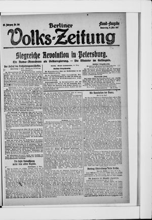 Berliner Volkszeitung on Mar 15, 1917