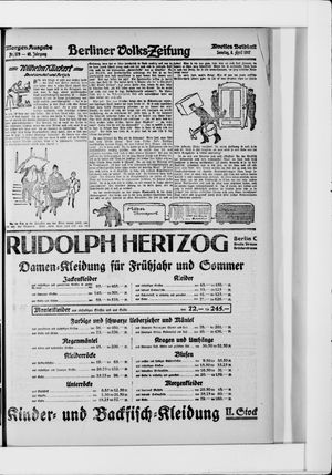 Berliner Volkszeitung vom 08.04.1917