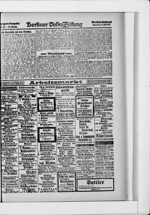 Berliner Volkszeitung on Apr 12, 1917