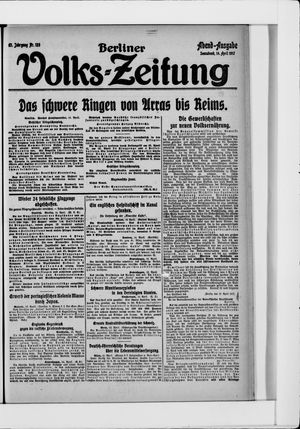 Berliner Volkszeitung vom 14.04.1917