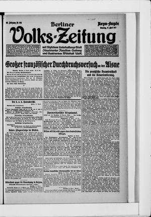 Berliner Volkszeitung vom 17.04.1917