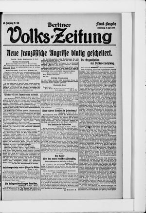 Berliner Volkszeitung vom 19.04.1917