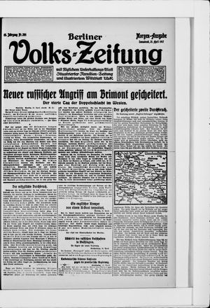 Berliner Volkszeitung vom 21.04.1917