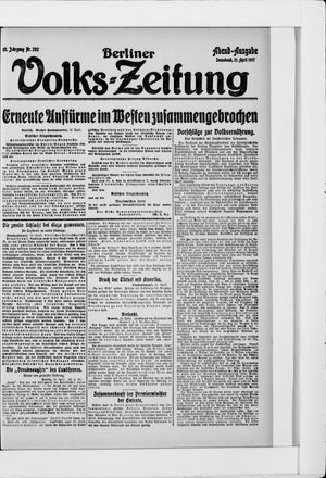 Berliner Volkszeitung vom 21.04.1917
