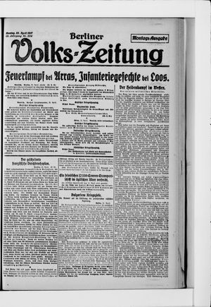 Berliner Volkszeitung vom 23.04.1917