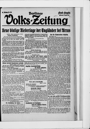 Berliner Volkszeitung vom 25.04.1917