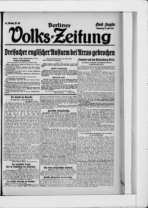 Berliner Volkszeitung vom 26.04.1917