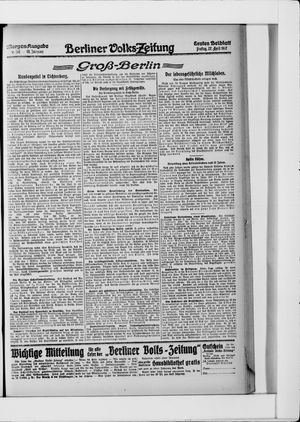 Berliner Volkszeitung vom 27.04.1917