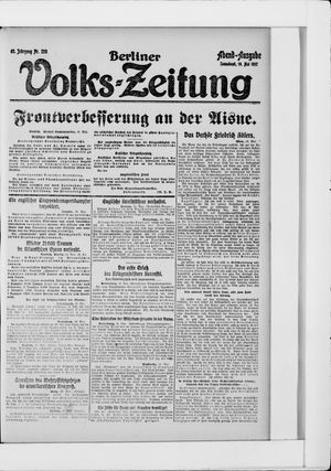 Berliner Volkszeitung vom 19.05.1917