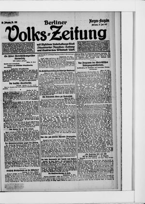 Berliner Volkszeitung vom 27.06.1917