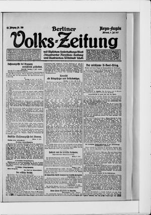 Berliner Volkszeitung on Jul 4, 1917