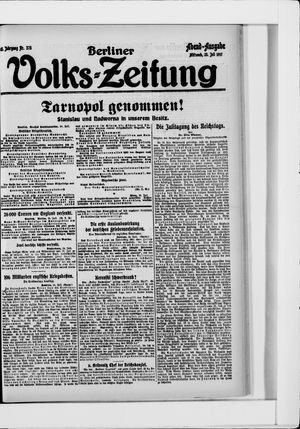 Berliner Volkszeitung vom 25.07.1917