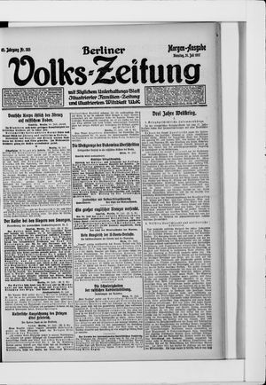 Berliner Volkszeitung vom 31.07.1917