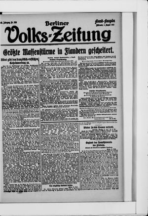 Berliner Volkszeitung vom 01.08.1917