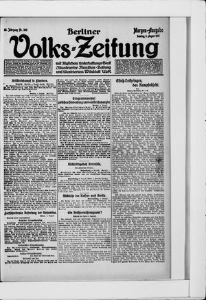 Berliner Volkszeitung vom 05.08.1917