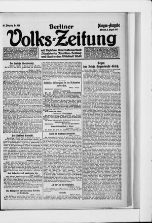 Berliner Volkszeitung vom 08.08.1917