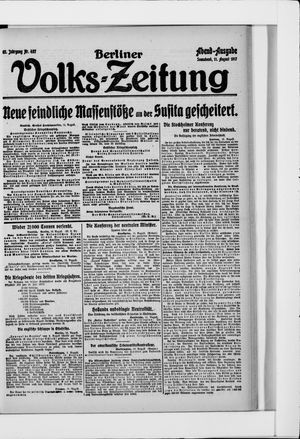 Berliner Volkszeitung vom 11.08.1917