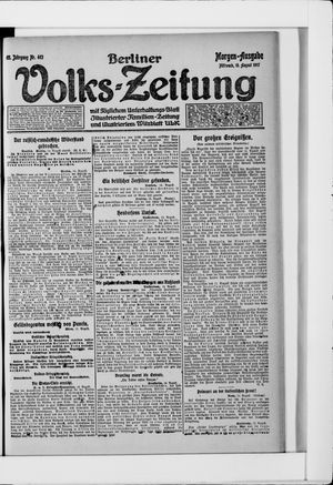 Berliner Volkszeitung vom 15.08.1917