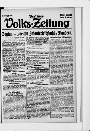 Berliner Volkszeitung on Aug 16, 1917