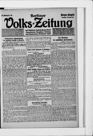 Berliner Volkszeitung on Aug 18, 1917