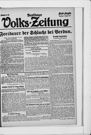 Berliner Volkszeitung vom 21.08.1917