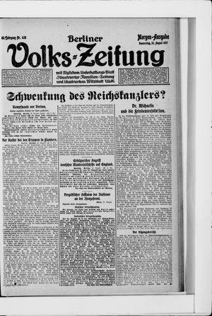 Berliner Volkszeitung vom 23.08.1917