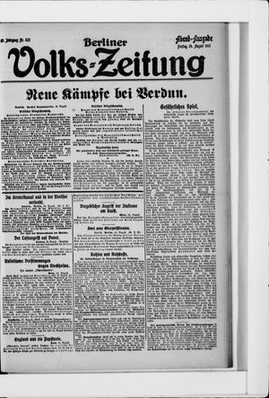 Berliner Volkszeitung vom 24.08.1917