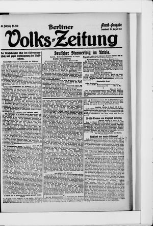 Berliner Volkszeitung vom 25.08.1917