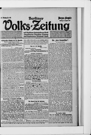 Berliner Volkszeitung vom 26.08.1917