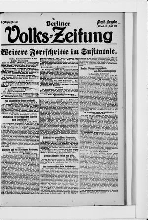Berliner Volkszeitung on Aug 29, 1917