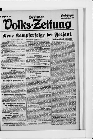 Berliner Volkszeitung on Aug 30, 1917