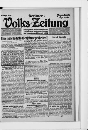Berliner Volkszeitung vom 31.08.1917