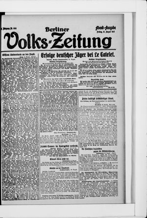 Berliner Volkszeitung vom 31.08.1917